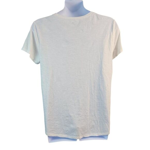 NEW LOFT X-Large 100% Cotton T-Shirt Semi-Sheer Embroidered Neckline Athleisure - Picture 9 of 11